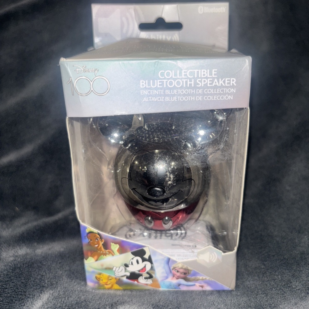 Disney 100 - Mickey Mouse - Platinum Bitty Boomers - Bluetooth‎ Mini-Speaker-New